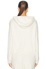 Loulou Studio Sarla Cashmere Hoodie in Ivory, view 3, click to view large image.