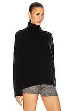 Loulou Studio Murano Cashmere Sweater in Black, view 2, click to view large image.