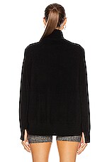 Loulou Studio Murano Cashmere Sweater in Black, view 3, click to view large image.