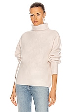 Loulou Studio Roscana Cashmere Sweater in Vanilla, view 1, click to view large image.