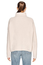 Loulou Studio Roscana Cashmere Sweater in Vanilla, view 3, click to view large image.