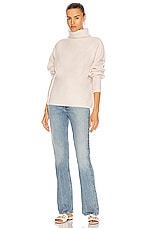 Loulou Studio Roscana Cashmere Sweater in Vanilla, view 4, click to view large image.
