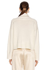 Loulou Studio Stintino Sweater in Ivory, view 3, click to view large image.