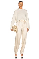 Loulou Studio Stintino Sweater in Ivory, view 4, click to view large image.
