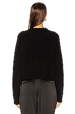 Loulou Studio Bruzzi Sweater in Black, view 3, click to view large image.