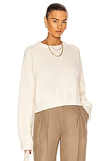 Loulou Studio Bruzzi Sweater in Ivory, view 1, click to view large image.