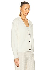 Loulou Studio Zanzibar Cardigan in Ivory, view 2, click to view large image.