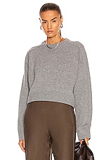 Loulou Studio Bruzzi Sweater in Grey Melange, view 1, click to view large image.