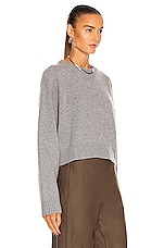 Loulou Studio Bruzzi Sweater in Grey Melange, view 2, click to view large image.