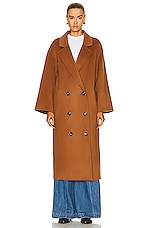Loulou Studio Borneo Coat in Hazelnut, view 2, click to view large image.