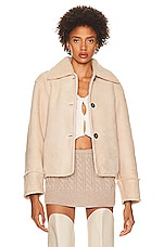 Loulou Studio Vika Shearling Jacket in Vanilla, view 1, click to view large image.