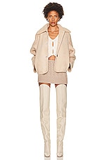 Loulou Studio Vika Shearling Jacket in Vanilla, view 5, click to view large image.