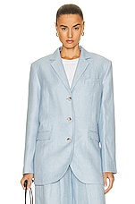 Loulou Studio Blazer in Sky, view 1, click to view large image.