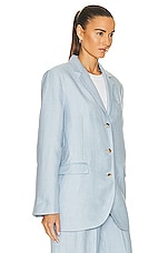 Loulou Studio Blazer in Sky, view 3, click to view large image.