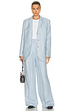 Loulou Studio Blazer in Sky, view 5, click to view large image.