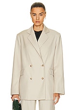 Loulou Studio New Donau Blazer in Beige, view 1, click to view large image.