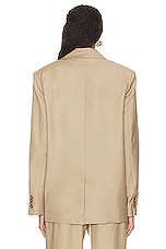 Loulou Studio New Donau Blazer in Beige, view 4, click to view large image.