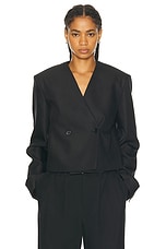 Loulou Studio Habriel Blazer in Black, view 1, click to view large image.