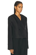 Loulou Studio Habriel Blazer in Black, view 2, click to view large image.