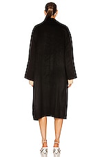 Loulou Studio Borneo Coat in Black, view 4, click to view large image.