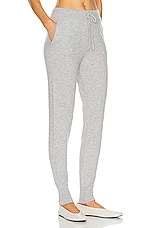 Loulou Studio Maddalena Cashmere Jogger in Grey Melange, view 2, click to view large image.