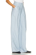 Loulou Studio Wide Leg Pant in Sky, view 2, click to view large image.