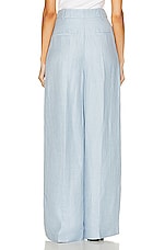Loulou Studio Wide Leg Pant in Sky, view 3, click to view large image.