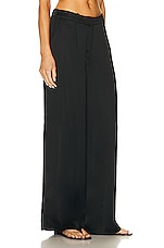 Loulou Studio Carmel Cargo Wide Leg Pant in Black, view 2, click to view large image.