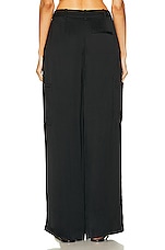 Loulou Studio Carmel Cargo Wide Leg Pant in Black, view 3, click to view large image.