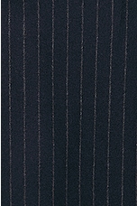 Loulou Studio Amoya Wide Leg Pant in Navy Stripes, view 5, click to view large image.