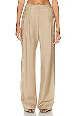 Loulou Studio Sbiru Pant in Beige, view 1, click to view large image.