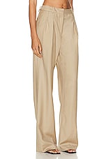 Loulou Studio Sbiru Pant in Beige, view 2, click to view large image.