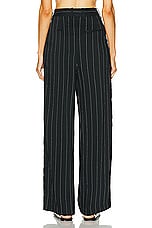 Loulou Studio Enyo Pant in Black & Ivory, view 3, click to view large image.