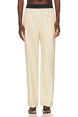 Loulou Studio Takaroa Elastic Pant in Sand, view 1, click to view large image.