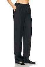 Loulou Studio Alera Pant in Black, view 2, click to view large image.