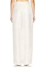 Loulou Studio Fafila Trouser in Ivory, view 4, click to view large image.