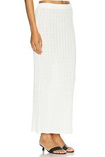 Loulou Studio Dera Long Skirt in Ivory, view 2, click to view large image.