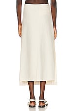 Loulou Studio Atri Long Buttoned Skirt in Rice Ivory, view 3, click to view large image.