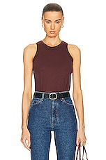 Loulou Studio Poso Tank Top in Midnight Bordeaux, view 1, click to view large image.
