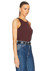 Loulou Studio Poso Tank Top in Midnight Bordeaux, view 2, click to view large image.
