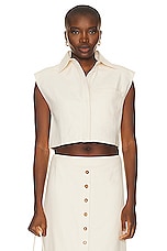 Loulou Studio Adora Top in Rice Ivory, view 1, click to view large image.