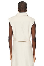 Loulou Studio Adora Top in Rice Ivory, view 3, click to view large image.