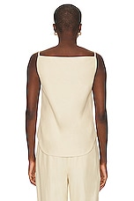 Loulou Studio Mihant Sleeveless Top in Sand, view 3, click to view large image.