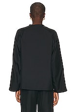 Loulou Studio Zamia Top in Black, view 3, click to view large image.