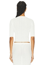 Loulou Studio Culli Short Sleeve Top in Ivory, view 3, click to view large image.