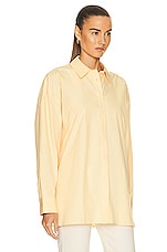 Loulou Studio Cotton Shirt in Apricot, view 3, click to view large image.