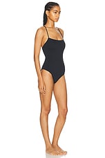 Loulou Studio Dionysos One Piece Swimsuit in Black, view 3, click to view large image.