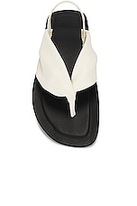 Loulou Studio Sahado Slingback Flat Sandals in Soft Cream, view 4, click to view large image.