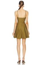 Ludovic de Saint Sernin Easy Cleavage Dress in Olive Green, view 3, click to view large image.