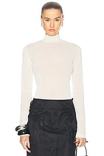 Ludovic de Saint Sernin Mock Neck Top in Cream | FWRD
